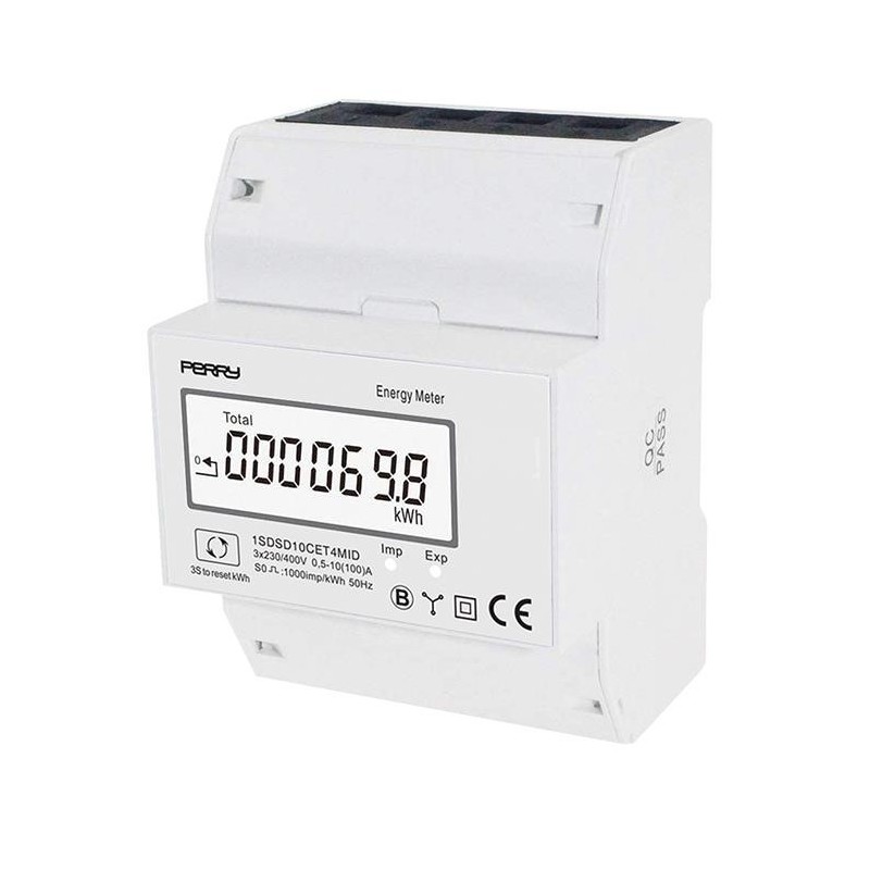 Contatore di energia trifase 100A con display Perry 1SDSD10CET4MID