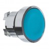 Pulsante a fungo 22mm ad impulso Blu in metallo Schneider ZB4BA6