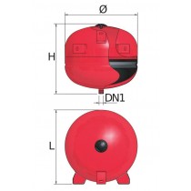 Vaso di espansione per condizionamento con piedini 50 litri Elbi A122L34