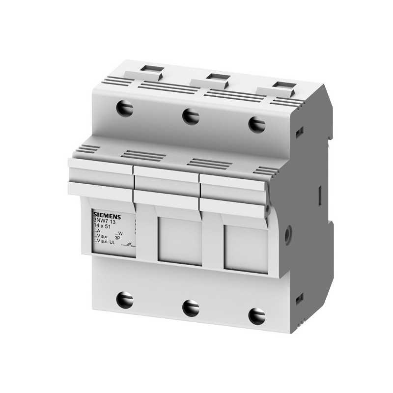 Portafusibili per cartucce cilindriche 3P 690V 50A Siemens 3NW7131