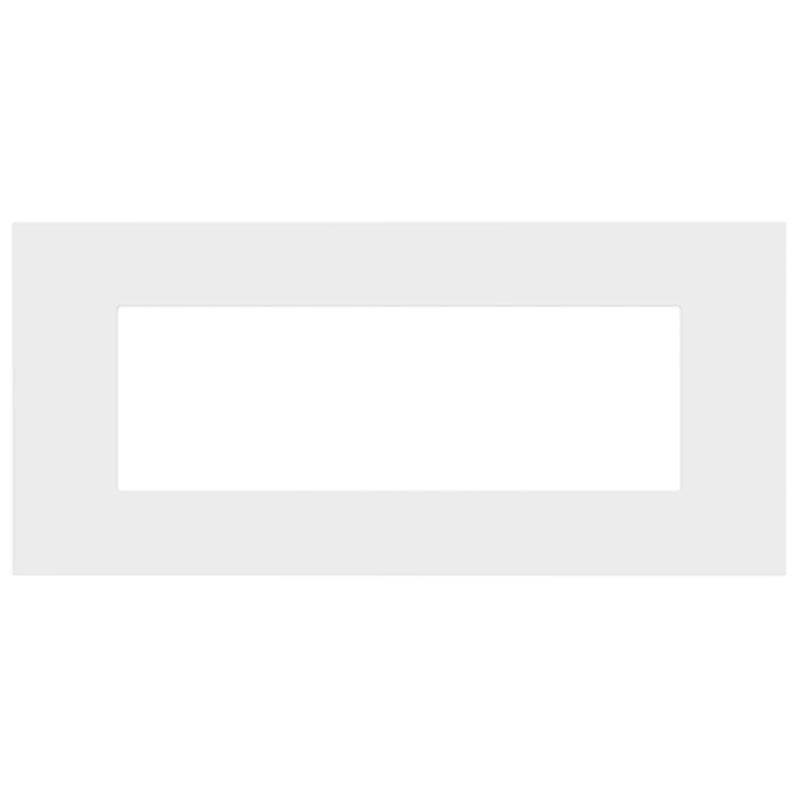 Placca in tecnopolimero 6 moduli Bianco opaco Urmet Lybra 27806.BN