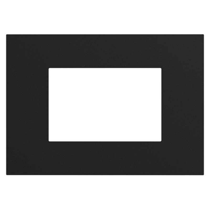 Placca in tecnopolimero 3 moduli Nero opaco Urmet Lybra 27803.NR