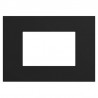 Placca in tecnopolimero 3 moduli Nero opaco Urmet Lybra 27803.NR