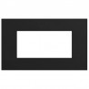 Placca in tecnopolimero 4 moduli Nero opaco Urmet Lybra 27804.NR