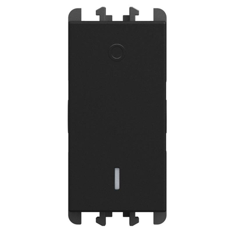 Interruttore bipolare 16A basculante Nero Urmet serie Lybra 27162.N