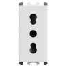 Presa bipasso 2P+T 10/16A 1 modulo Bianco serie Lybra Urmet 27303.B