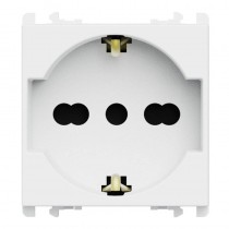 Presa Schuko bipasso 2P+T 10/16A 2 moduli Bianco serie Lybra Urmet 27310/2.B