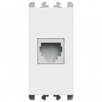 Presa RJ45 6/4 1 modulo Bianco opaco serie Lybra Urmet 27411.B