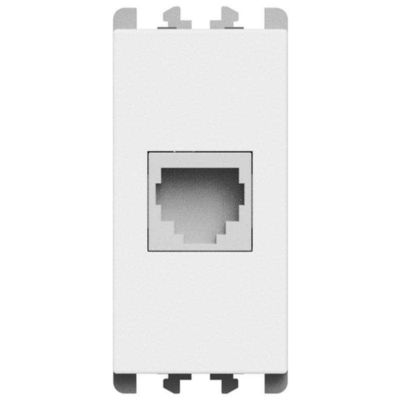 Presa RJ45 6/4 1 modulo Bianco opaco serie Lybra Urmet 27411.B