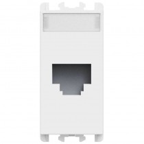 Frontalino RJ45 per keystone 1 modulo Bianco Lybra Urmet 27445.B