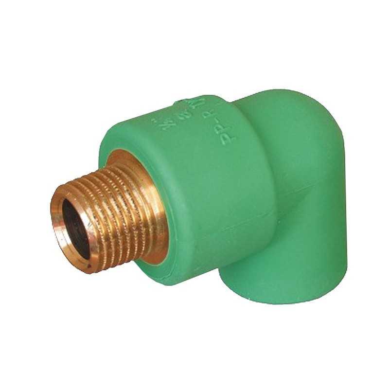 Raccordo a gomito con attacco filettato M 32mm per 1" Aquatherm 1070032103