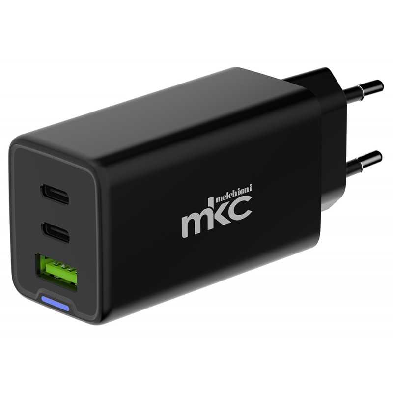 Caricatore USB 65W con porta USB Tipo A e 2 Tipo C Nero MKC 491929605