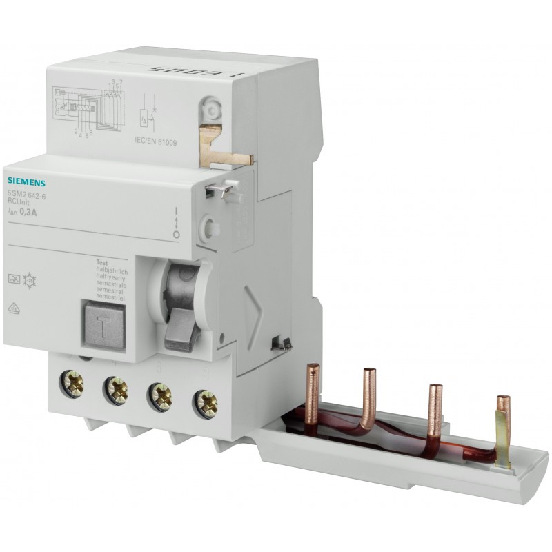 Blocco differenziale Tipo A/S 63A 4 poli 300mA per 5SY Siemens 5SM26426