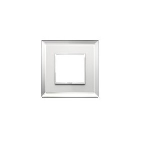 Placca Vimar Eikon Evo Cristallo Argento Ghiaccio 2 moduli 21642.72