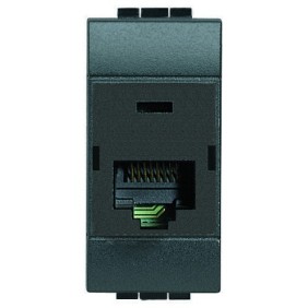 Presa RJ45 Categoria 5 UTP 1 Posto Serie Civili Bticino LivingLight L4262C5E