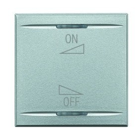 Copritasto 2 Posti  Illuminabile 2 Funzioni Con Simbolo ON OFF Serie Civili Bticino Axolute Chiara  HC4911/AI