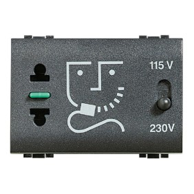 Presa Per Rasoio 230V 3 Posti Serie Civili Bticino  LivingLight L4177