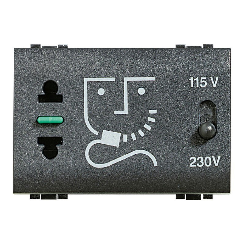 Presa Per Rasoio 230V 3 Posti Serie Civili Bticino  LivingLight L4177