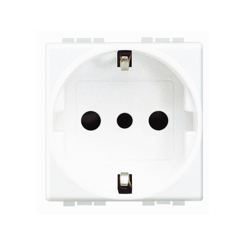 Presa Schuko/Italiana 10A 2 Posti Serie Civili Bticino LivingLight N4140