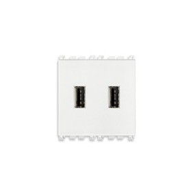 Presa di alimentazione USB 2 moduli Vimar Arkè Bianca 5V 1A 19293.B