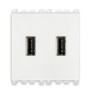 Presa di alimentazione USB 2 moduli Vimar Arkè Bianca 5V 1A 19293.B