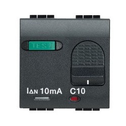 INTERRUTTORE AUTOMATICO MAGNETOTERMICO DIFFERENZIALE 10A 0,01 LIVING INTERNATIONAL L4305/10