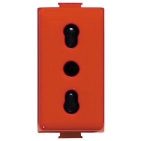 Presa Bipasso 16A Rossa Serie Civili Bticino Matix AM5180R