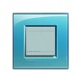 Placca quadra 2 moduli azzurro deep Bticino Livinglight LNA4802AD