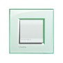 Placca quadra 2 moduli acquamarina Bticino Livinglight LNA4802KA