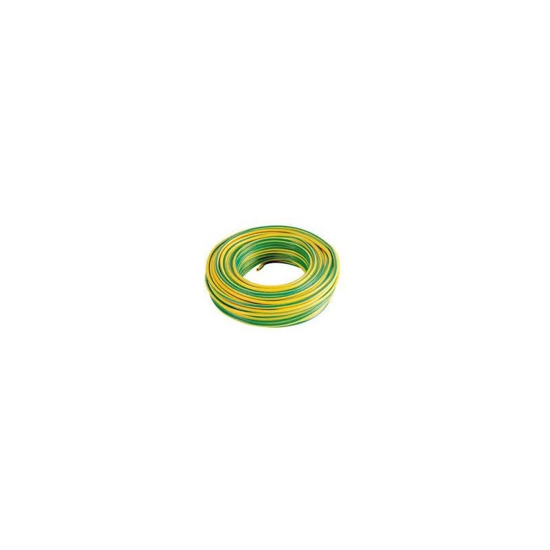 Cavo unipolare antifiamma FS17 1X1,5mmq Giallo Verde Matassa 100 Mt