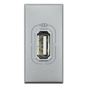 Caricatore USB 1 1,1A Posto Serie Civili Bticino Axolute Chiara HC4285C