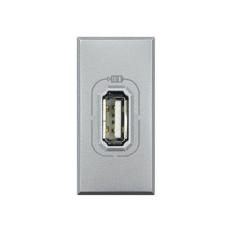 Caricatore USB 1 1,1A Posto Serie Civili Bticino Axolute Chiara HC4285C