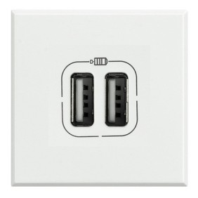 Caricatore Usb Per 2 Dispositivi Serie Civili Bticino Axolute Bticino Axolute Bianca HD4285C2