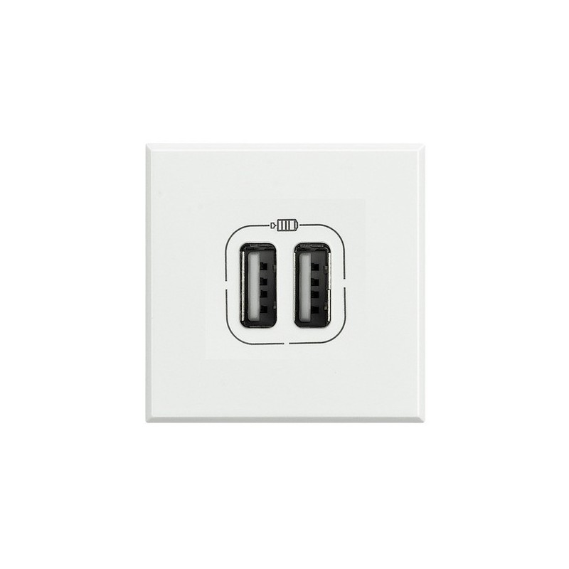 Caricatore Usb Per 2 Dispositivi Serie Civili Bticino Axolute Bticino Axolute Bianca HD4285C2