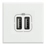 Caricatore Usb Per 2 Dispositivi Serie Civili Bticino Axolute Bticino Axolute Bianca HD4285C2