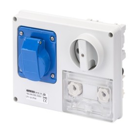 Presa Interbloccata con base portafusibili 2P+T IP44 32A Senza fondo Gewiss GW66137