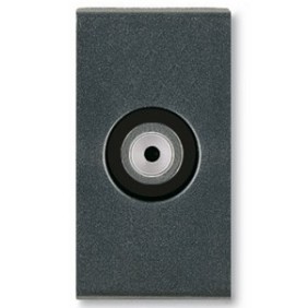 Presa coassiale tipo F Serie Civili Ave Noir 45396F