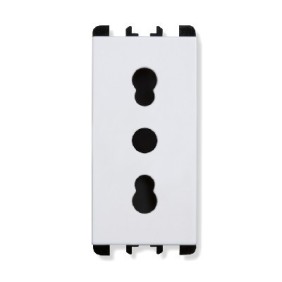 Presa Bipasso - Bivalente Bianca Serie Nea Simon Urmet 10303.B