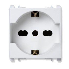 Presa Schuko Trivalente Bianca Serie Nea Simon Urmet 10310/2.B